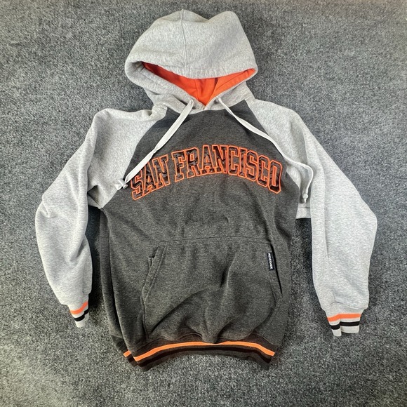 Renegade San Francisco Hoodie Gray Orange Pullover Sweatshirt Size‎ Small - Picture 2 of 13